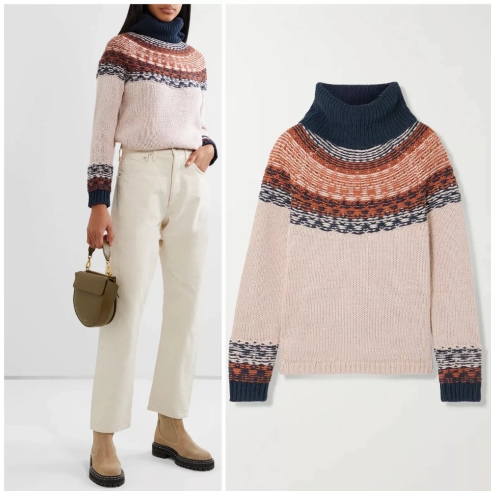 Madewell Brookdale Fair Isle Turtleneck Sw…